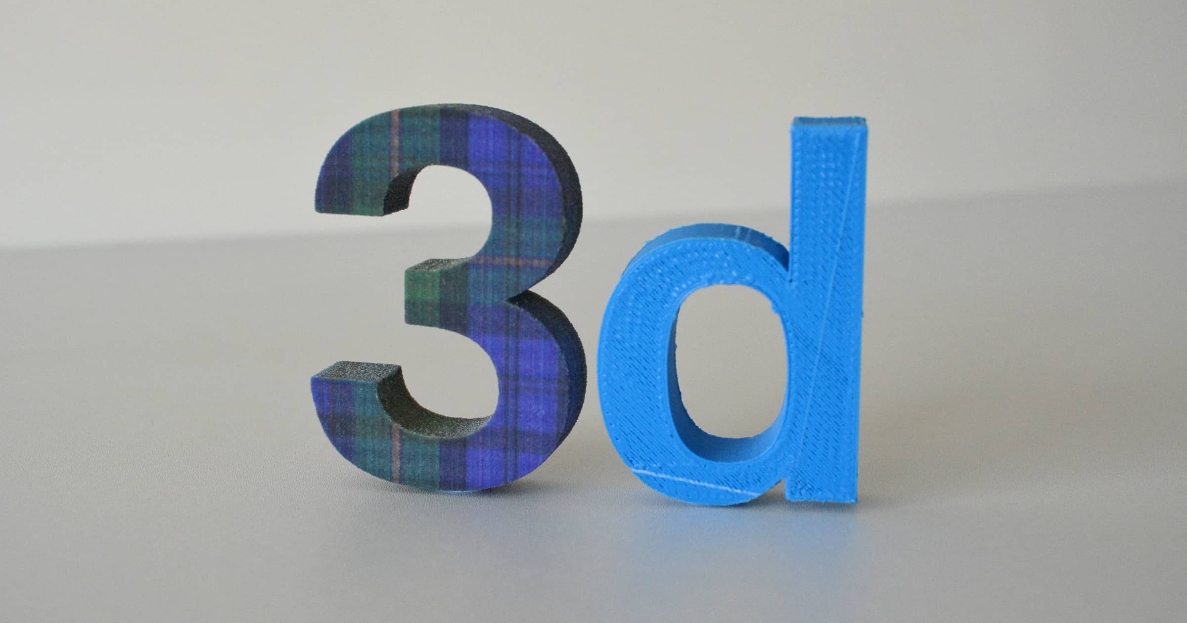 3d printed lettering in full colour