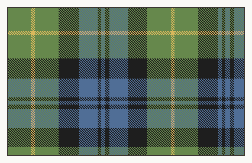 Gordon tartan in ancient colours