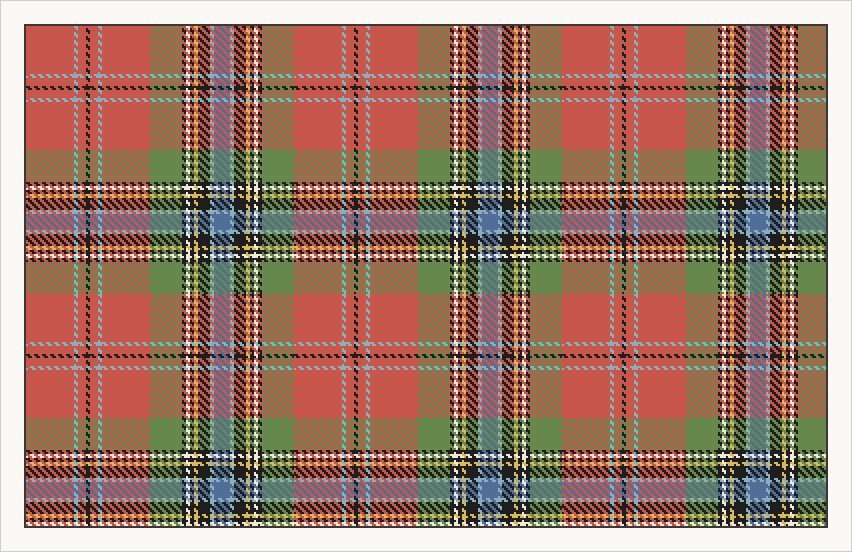 MacLean of Duart tartan in ancient colours