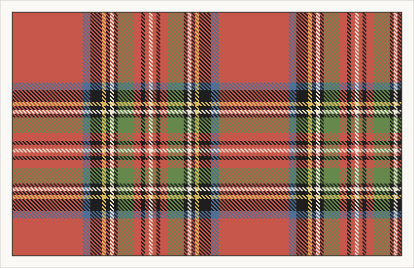 Royal Stewart tartan in ancient colours