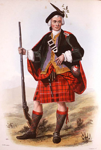 The Cameron plate from R.R. McIan's The Clans of the Scottish Highlands, 1845.