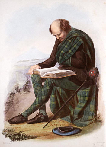 The Campbell of Argyll plate from R.R. McIan's The Clans of the Scottish Highlands, 1845.