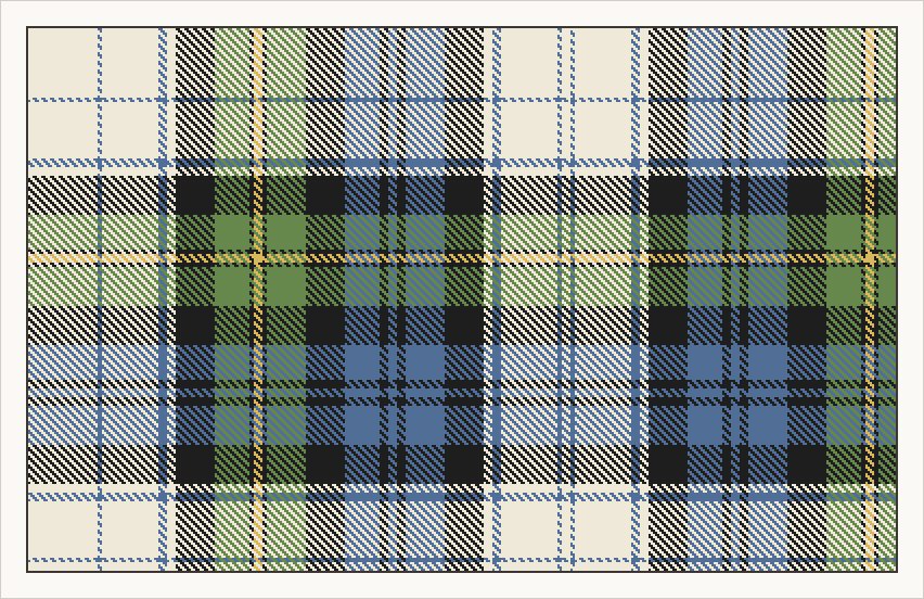 Dress Gordon tartan in ancient colours