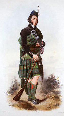 The MacDonell of Glengarry plate from R.R. McIan's The Clans of the Scottish Highlands, 1845.