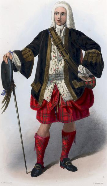 The MacIntosh plate from R.R. McIan's The Clans of the Scottish Highlands, 1845.