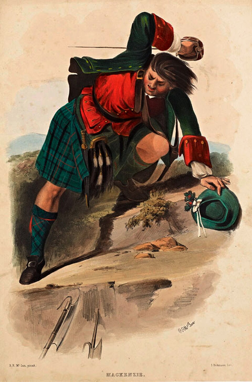 The MacKenzie plate from R.R. McIan's The Clans of the Scottish Highlands, 1845.