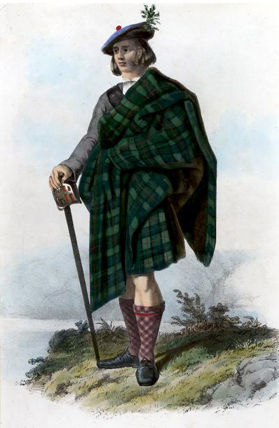 The MacLeod plate from R.R. McIan's The Clans of the Scottish Highlands, 1845.