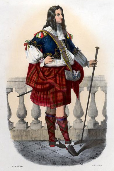 The Robertson plate from R.R. McIan's The Clans of the Scottish Highlands, 1845.
