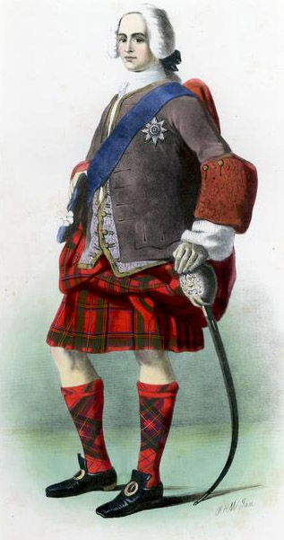 The Stewart plate from R.R. McIan's The Clans of the Scottish Highlands, 1845.