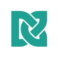 Celtic3d Knotwork logo: a teal sideways foundation knot