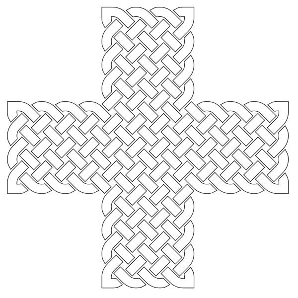 Relief outline of the Ulbster cross, as exported to SVG for the laser