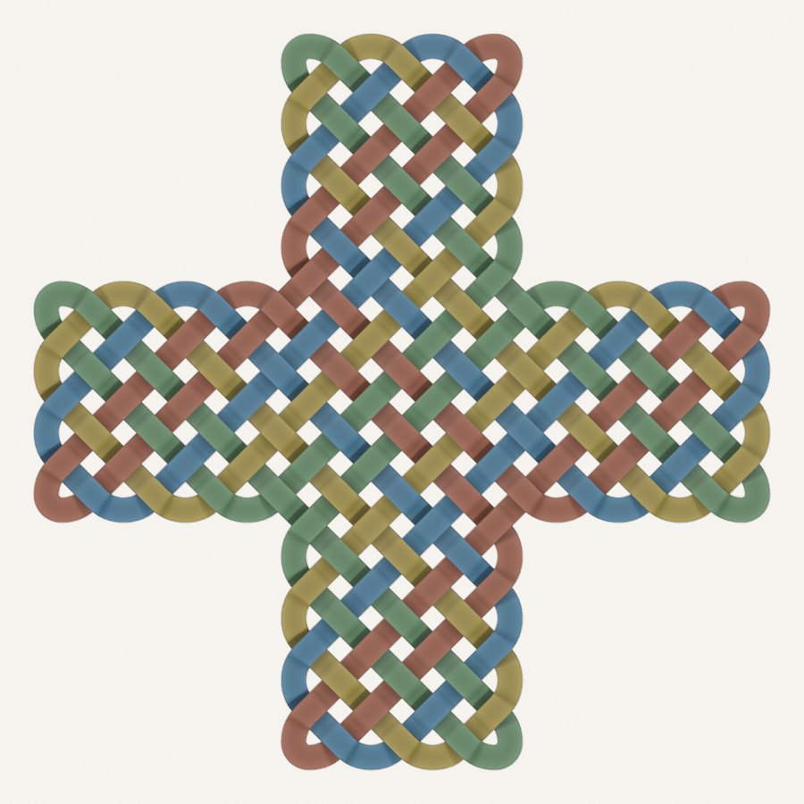 The Ulbster cross, generated by Celtic3d Knotwork from George Bain's plate